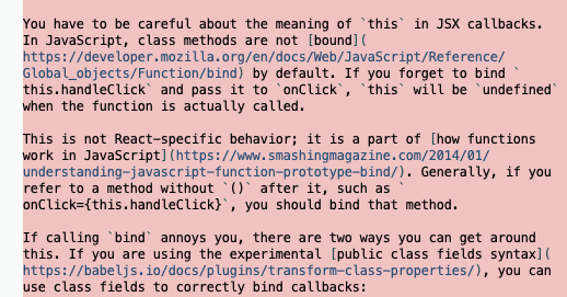 a Git diff of removing an explanation of the “this” keyword
